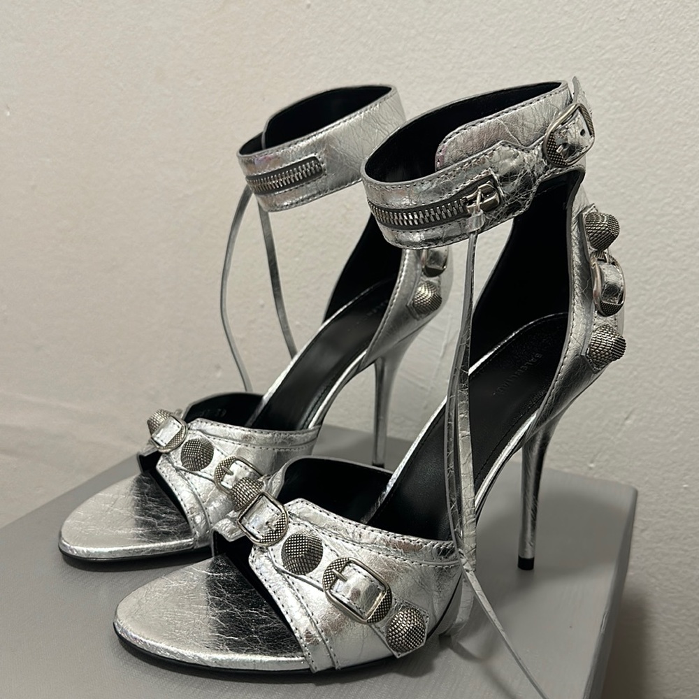 Balenciaga Silver Heels